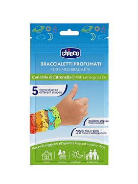 Chicco Natural Pulseira Silicone Perfumada x5 unidades