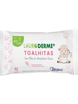 Lauroderme Toalhitas de Aloe Vera 72 Unidades