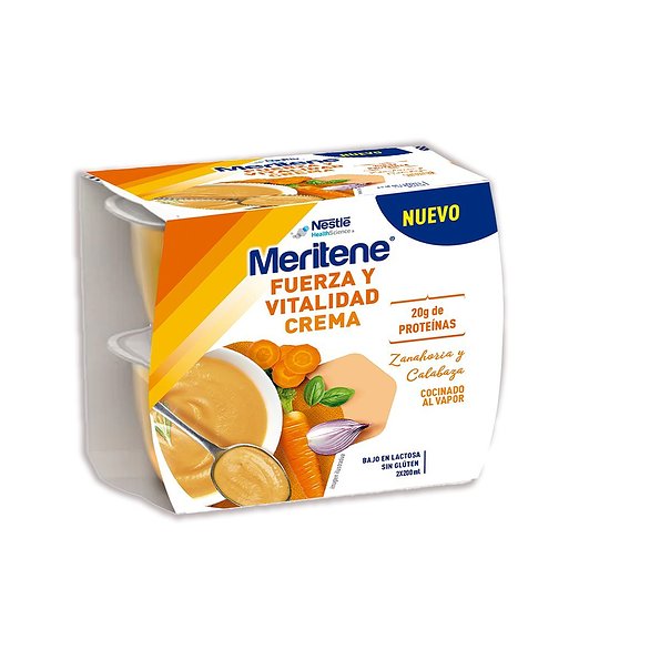 Meritene Força e Vitalidade - Creme de Cenoura e Abóbora 2x200 ml