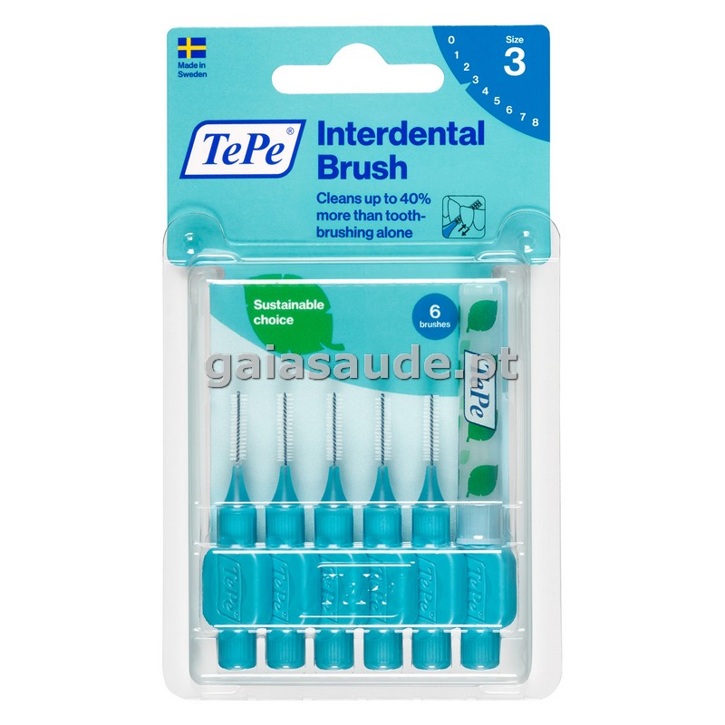 TePe Original Escovilhão Intermédio 0,6mm Azul 6 Unidades