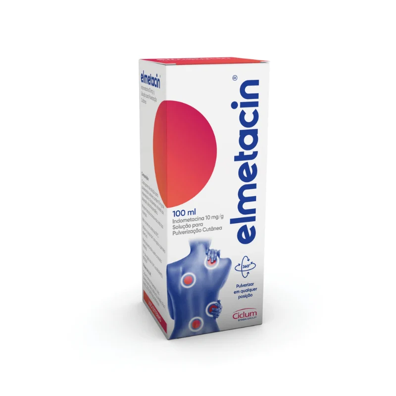Elmetacin, 10 mg/g-100 mL x 1 solução pulverização cutânea 