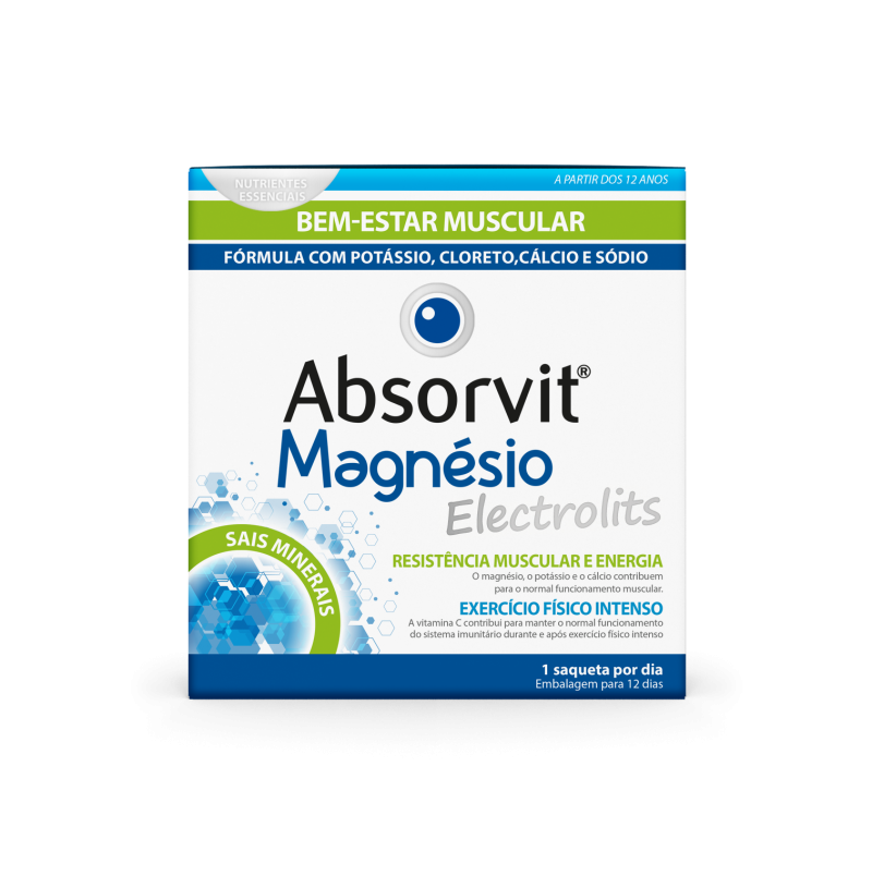 Absorvit Magnésio Electrolits 12 Saquetas
