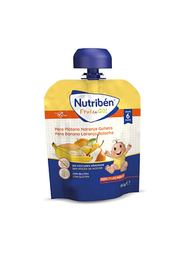 Nutribén Fruta&Go Pera, Banana, Laranja e Bolacha 90g