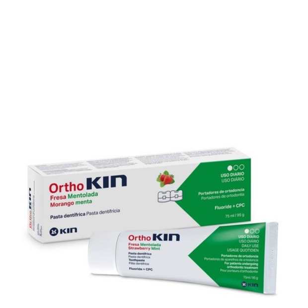 Ortho Kin Pasta de Dentes Sabor Morango/Menta 75ml