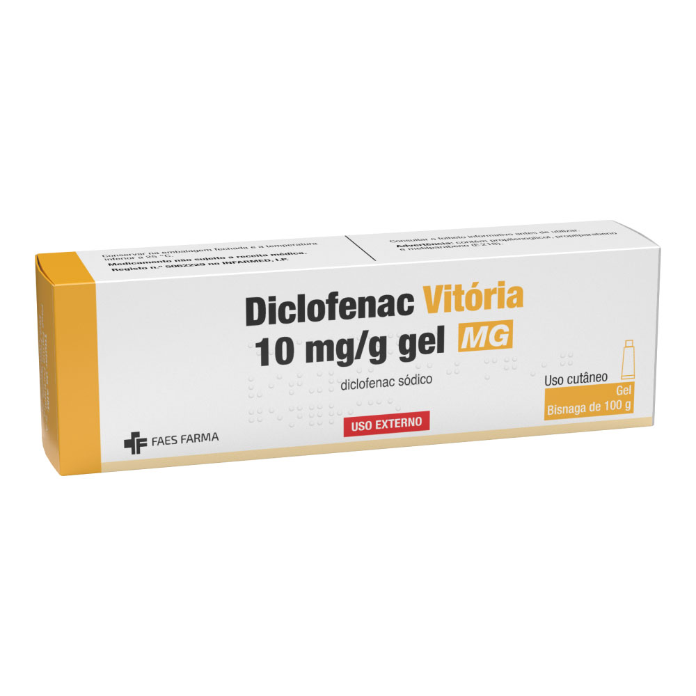 Diclofenac Vitória Mg, 10 Mg/G Bisnaga 100 G Gel