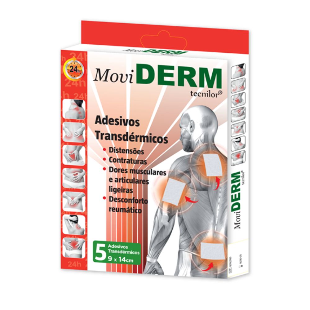 Moviderm Adesivo Transdérmico 9x14cm 5 Unidades