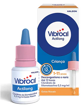 Vibrocil Actilong Gotas Nasais Criança 0.5mg/ml 10ml