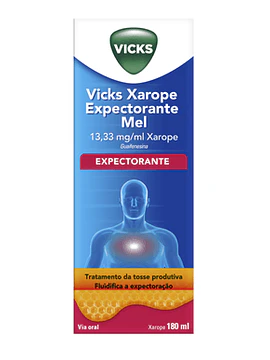 Vicks Xarope Expectorante Mel (180mL), 13,33 mg/mL x 1 xar mL