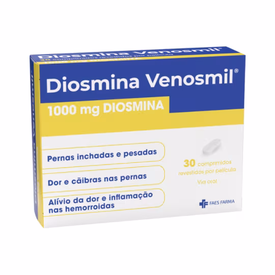 Diosmina Venosmil, 1000 mg 30 Comprimidos