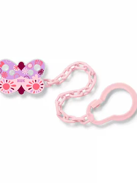 Nuk Corrente Chupeta Classic Borboleta Rosa