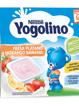 Nestlé Yogolino 0% Açucares Morango e Banana 4x100g