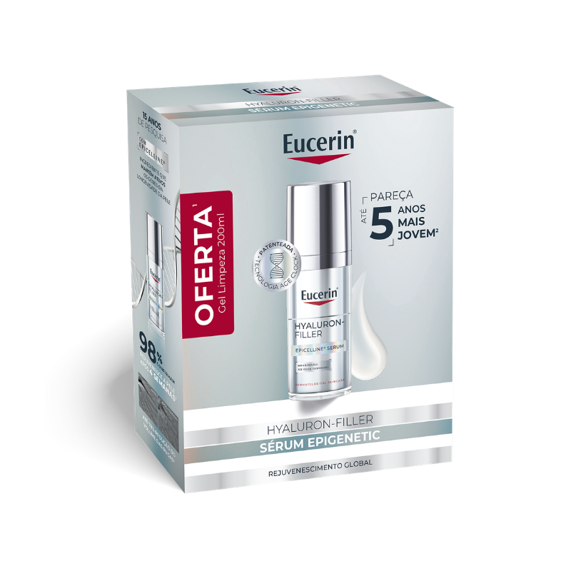 Eucerin Hyaluron Filler Epigenetic Sérum 30 + Oferta Gel Limpeza 200ml