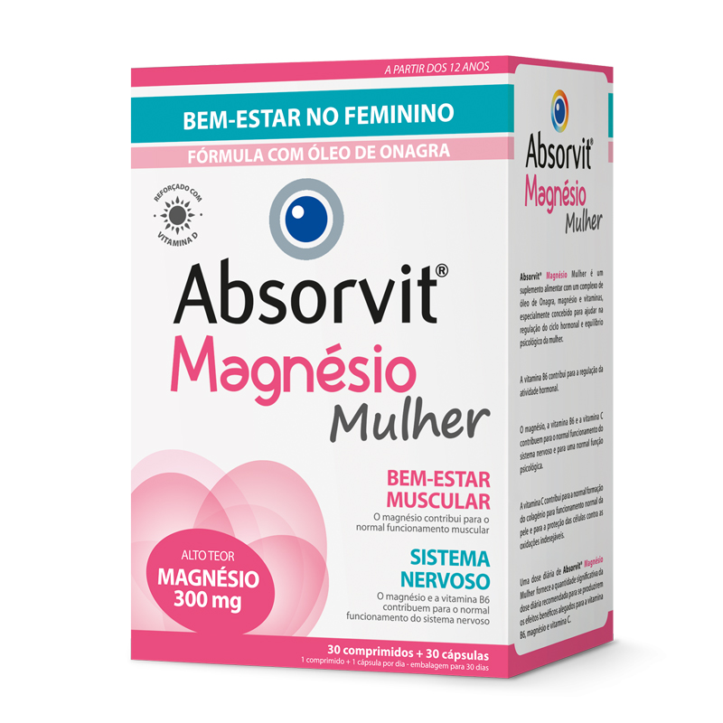 Absorvit MAGNÉSIO MULHER x30 Comprimidos 