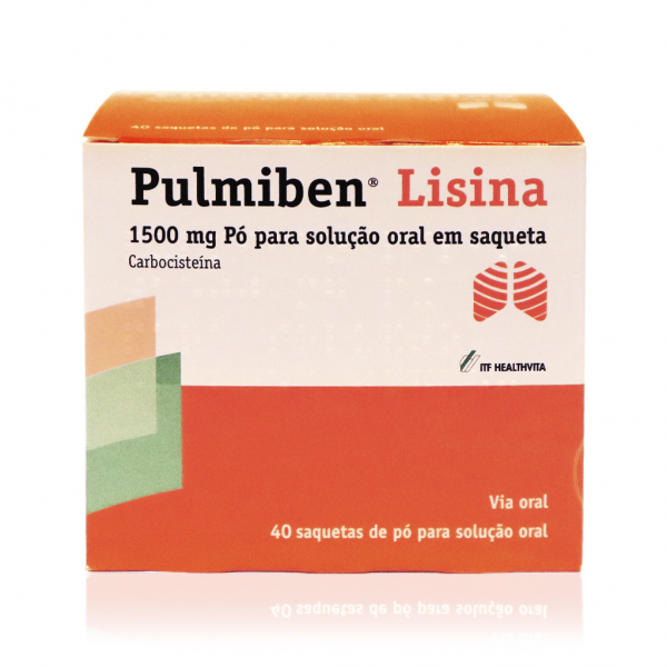 Pulmiben Lisina, 1500 mg x 40 pó solução oral saquetas 
