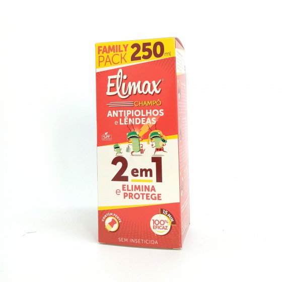 Elimax Champô Antipiolhos e Lêndeas Embalagem Familiar  250 ml
