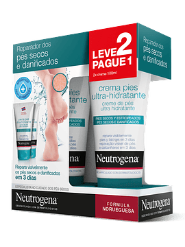 Neutrogena Duo Creme de Pés Ultra-Hidratante 2 x100 ml Oferta de 2ª Embalagem