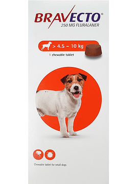 Bravecto Comprimido Mastigável Cães  >4,5-10 Kg  x1 comprimido 