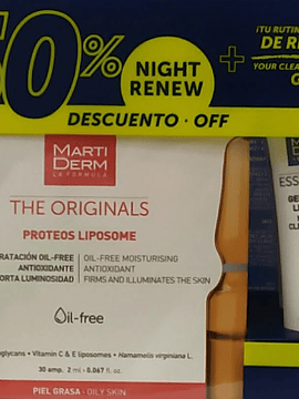 MartiDerm The Originals Proteos Liposome +Gel Limpeza+Esfoliante Facial+Hidro Mask