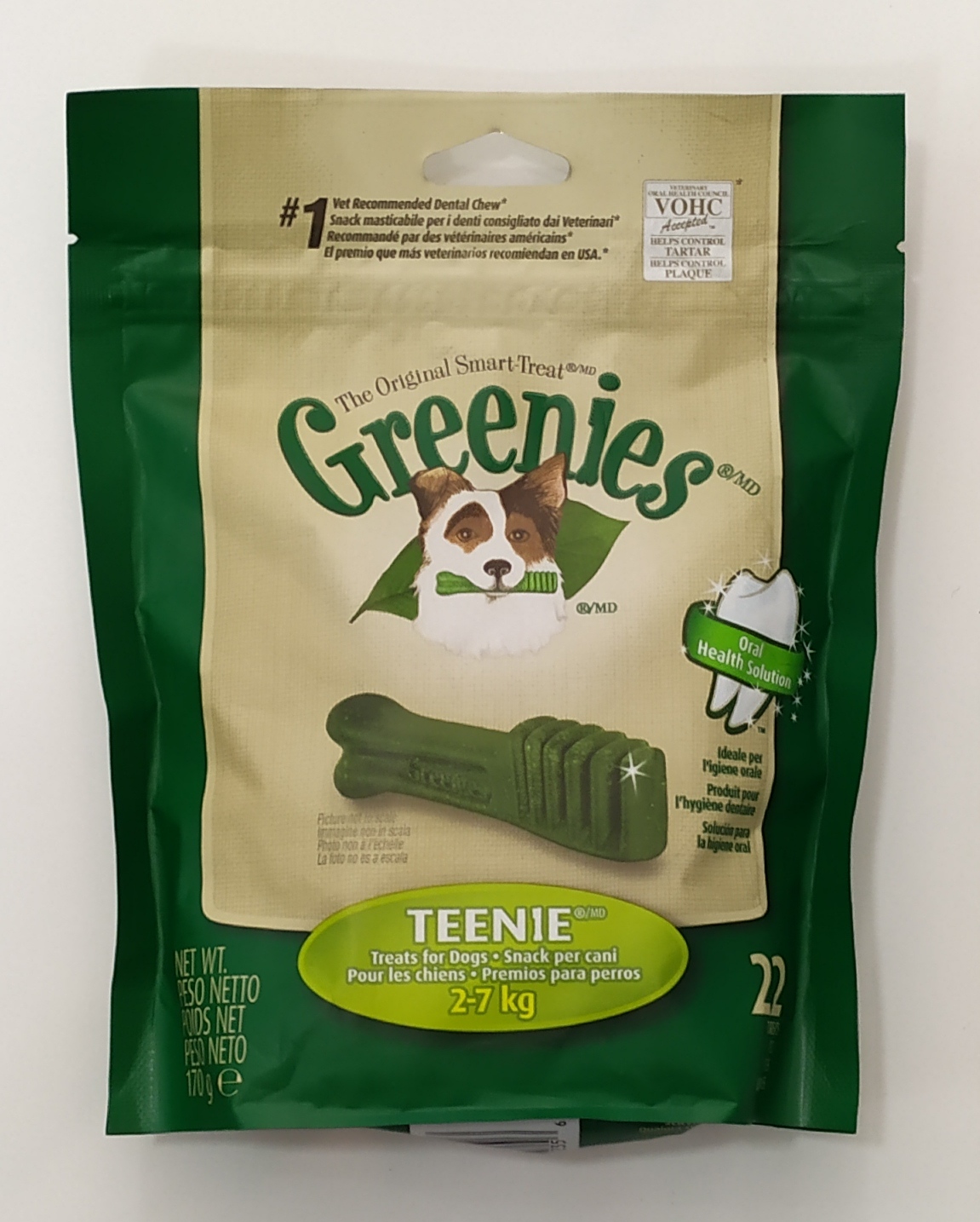 Greenies 22 Snacks Teenie para Cães  2-7 Kg