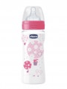 Chicco Biberão Benessere Rosa 4M+  330ml