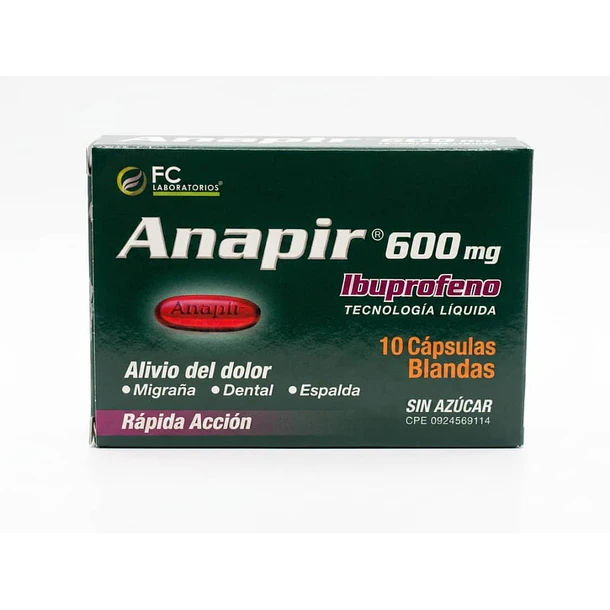 Anapir 600mg x 10cap blandas