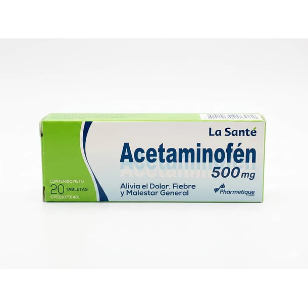 Acetaminofen 500mg x 20tab
