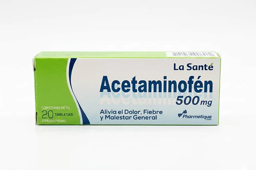 Acetaminofen 500mg x 20tab