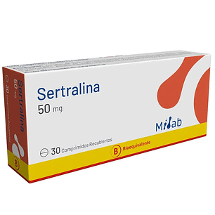 Sertralina 50 mg Mintlab x 30 comprimidos