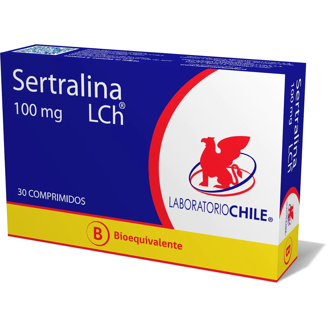 Sertralina 100 mg Lab Chile x 30 comprimidos 1