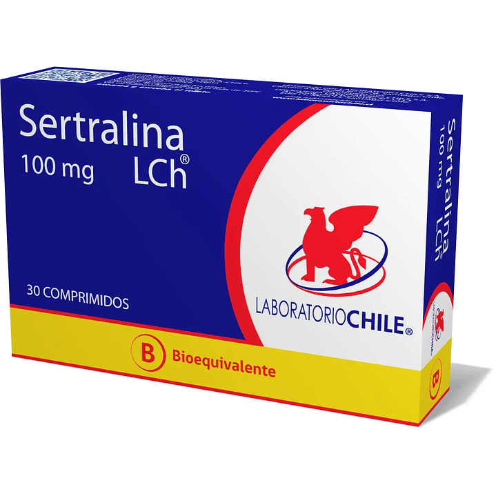 Sertralina 100 mg Lab Chile x 30 comprimidos 1