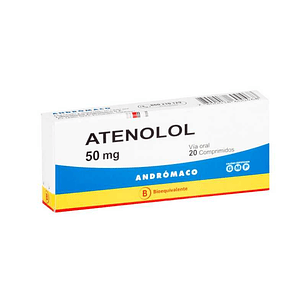 Atenolol 50 mg Andrómaco x 20 comprimidos