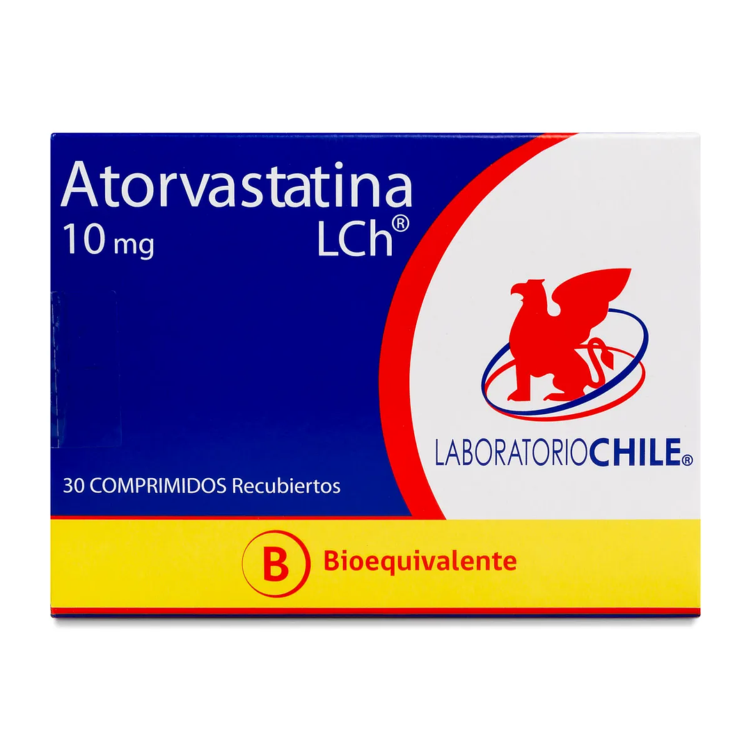 Atorvastatina 10 mg Lab Chile x 30 comprimidos recubiertos 1