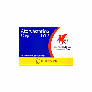 Atorvastatina 80 mg Lab Chile x 30 comprimidos recubiertos