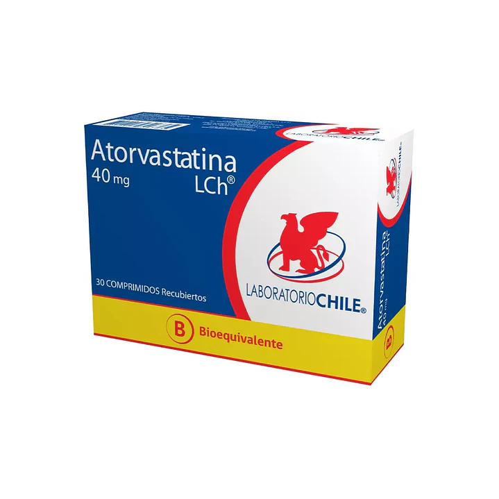 Atorvastatina 40 mg Lab Chile x 30 comprimidos recubiertos 1