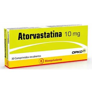 Atorvastatina 10 mg OPKO x 30 comprimidos recubiertos