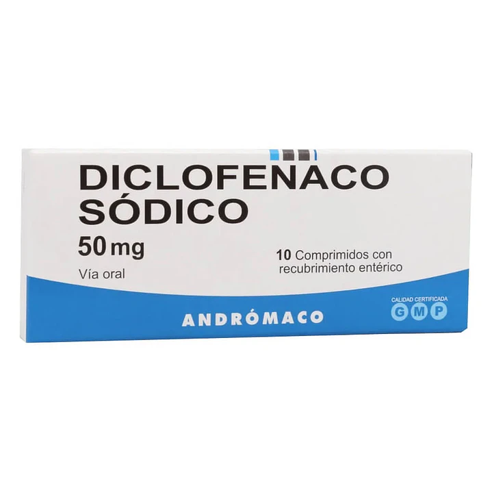 Diclofenaco Sódico 50 mg Andrómaco x 10 comprimidos recubiertos 1
