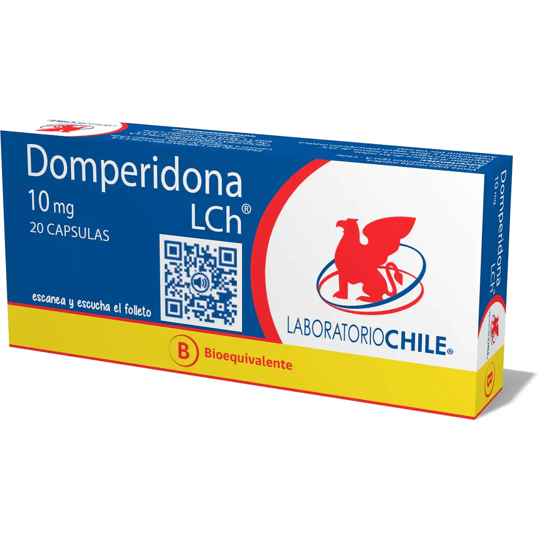Domperidona 10 mg Lab Chile x 20 cápsulas  1