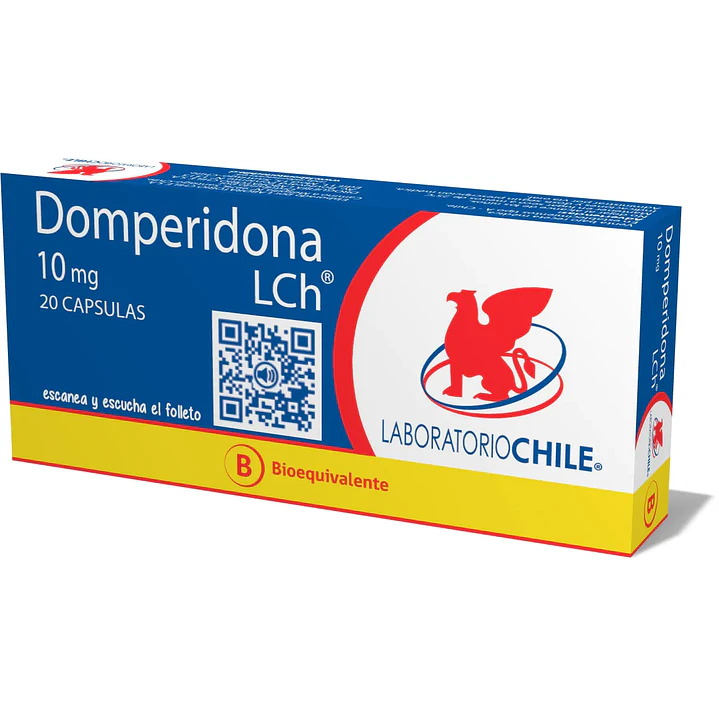 Domperidona 10 mg Lab Chile x 20 cápsulas  1