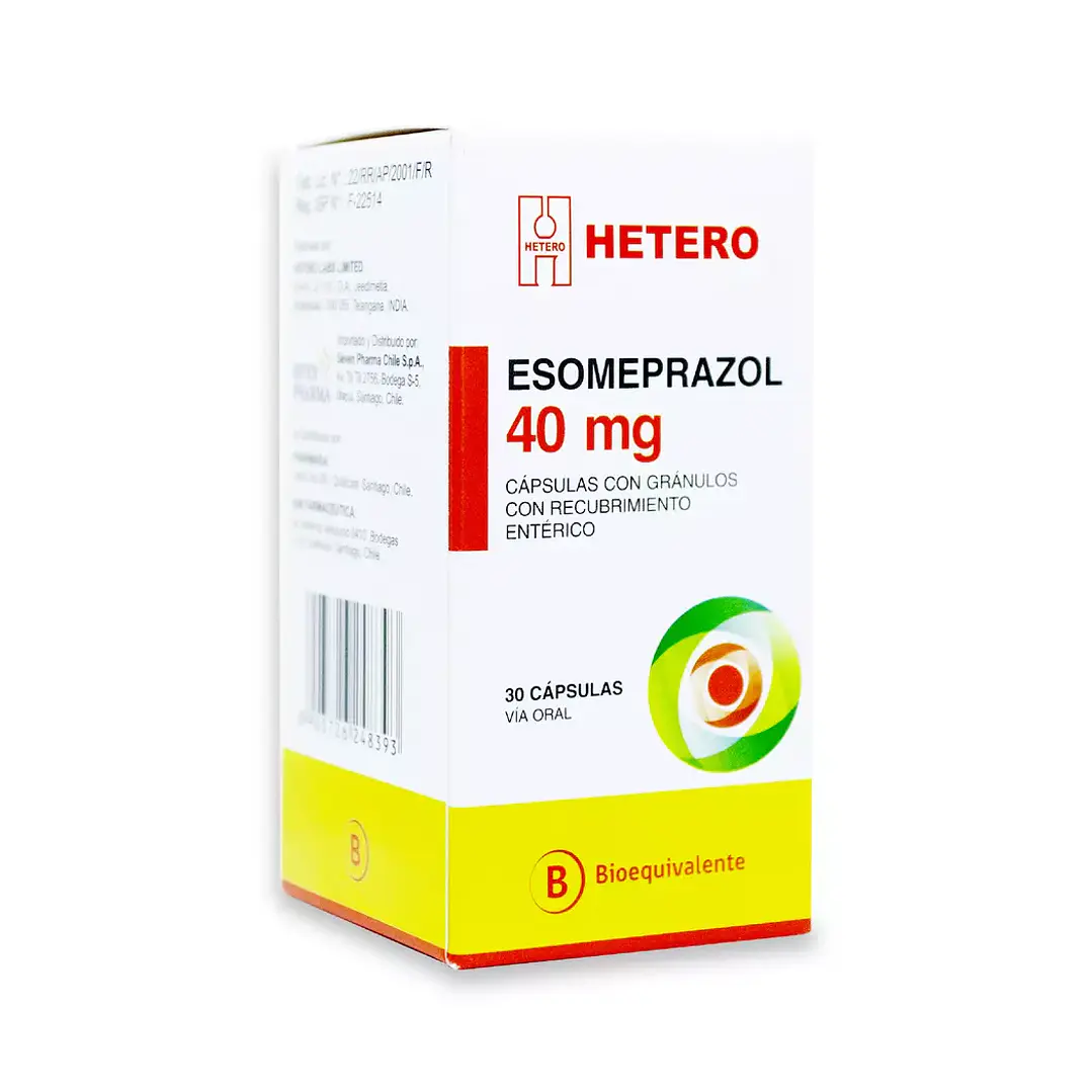 Esomeprazol 40 mg Seven Pharma x 30 cápsulas con gránulos de recubrimiento entérico 1