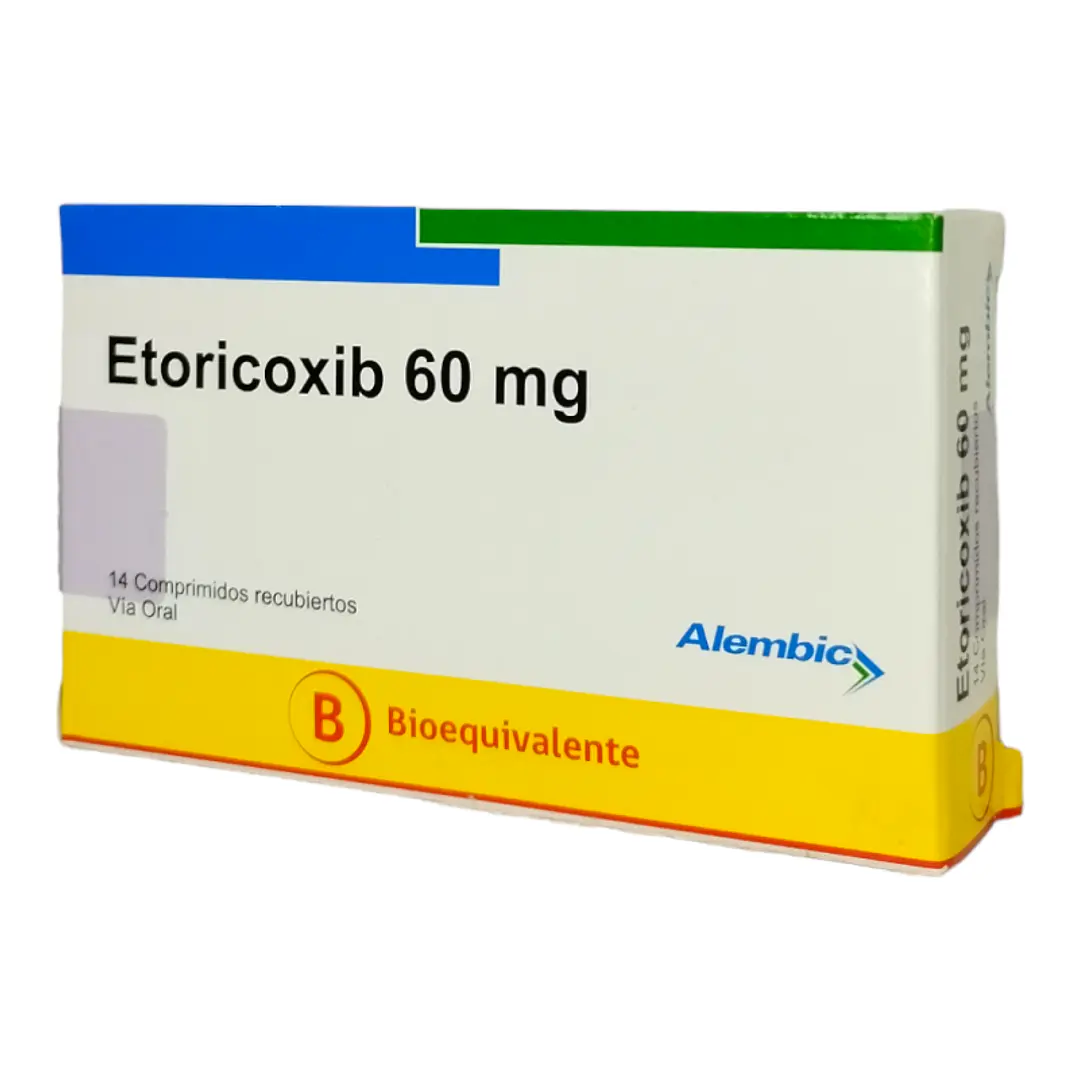 Etoricoxib 60 mg Alembic x 14 comprimidos recubiertos  1