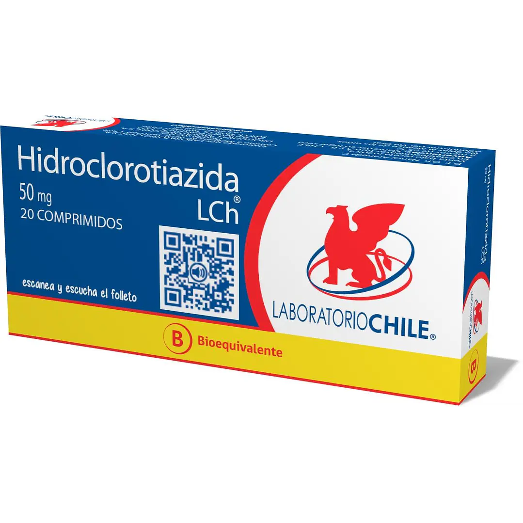 Hidroclorotiazida 50 mg Lab Chile x 20 comprimidos 1