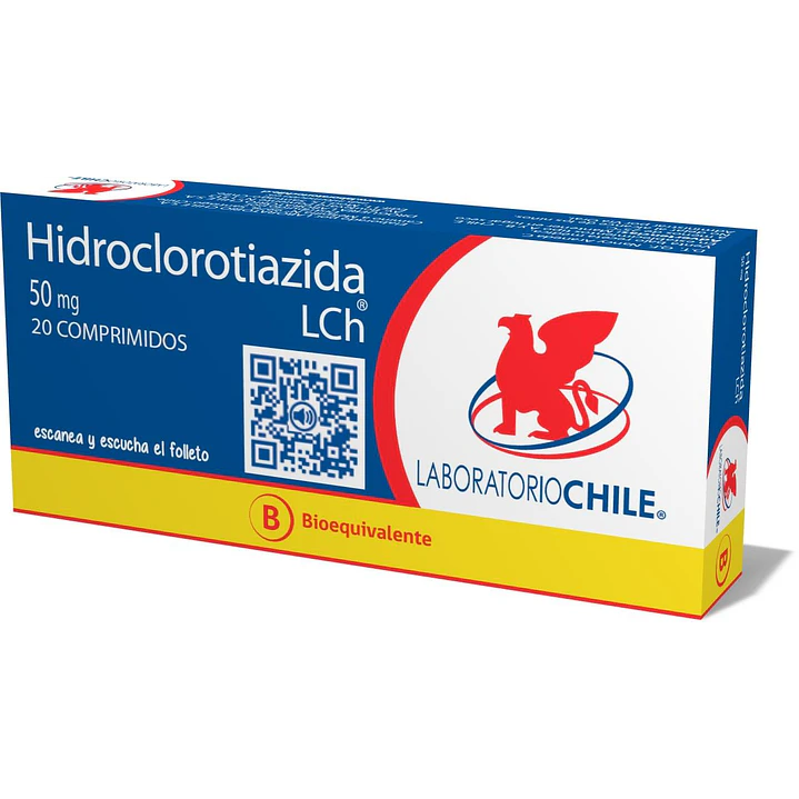 Hidroclorotiazida 50 mg Lab Chile x 20 comprimidos 1