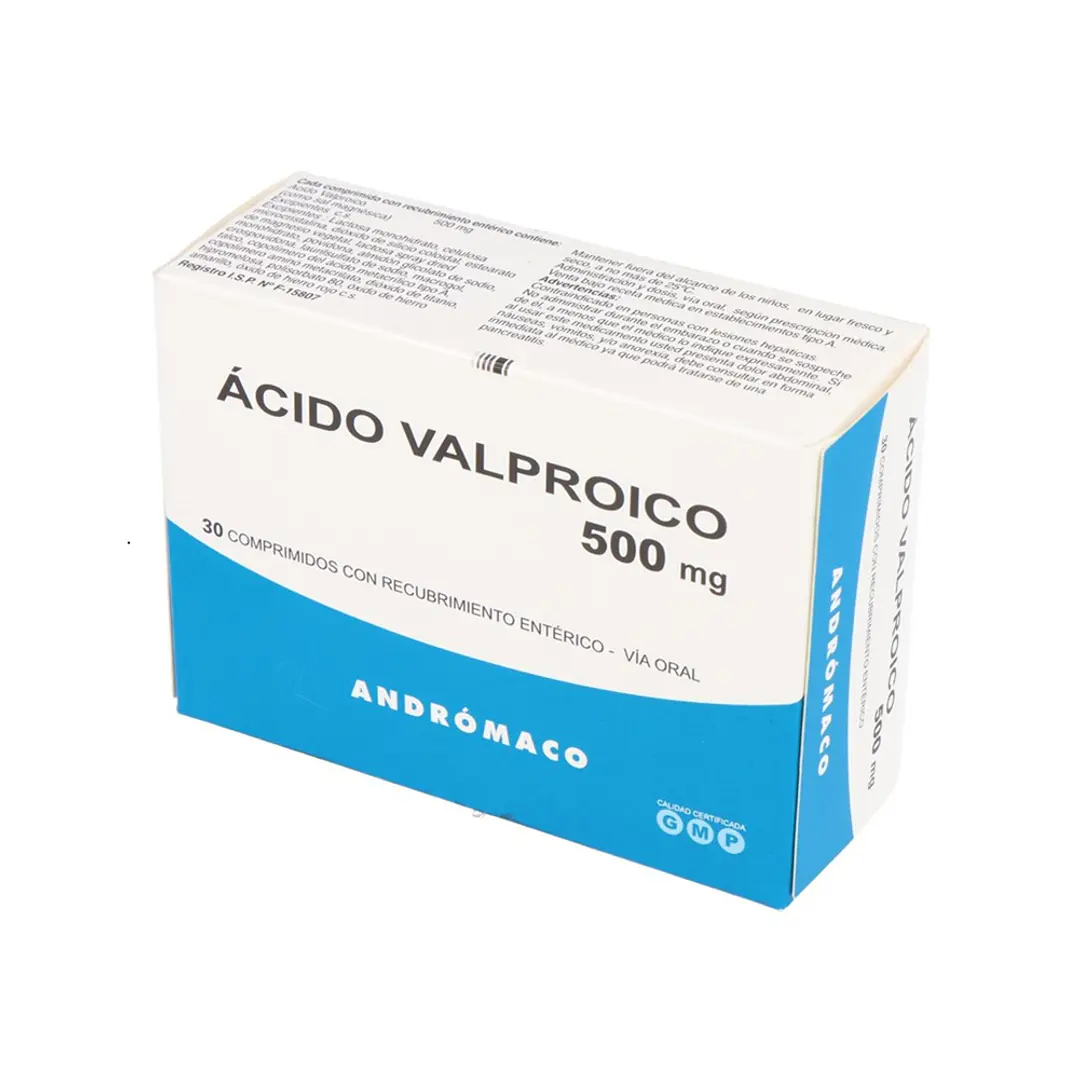 Ácido Valproico 500 mg Andrómaco x 30 comp. con recubrimiento entérico 1