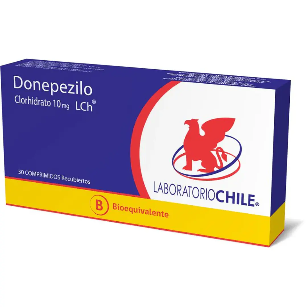 Donepezilo 10 mg Lab Chile x 30 comprimidos recubiertos 1