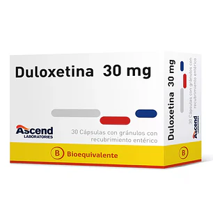 Duloxetina 30 mg x 30 cápsulas con gránulos de recubrimiento entérico