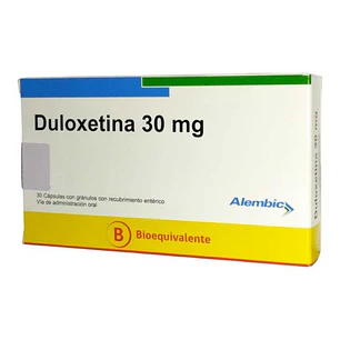 Duloxetina 30 mg x 30 cápsulas con gránulos de recubrimiento entérico