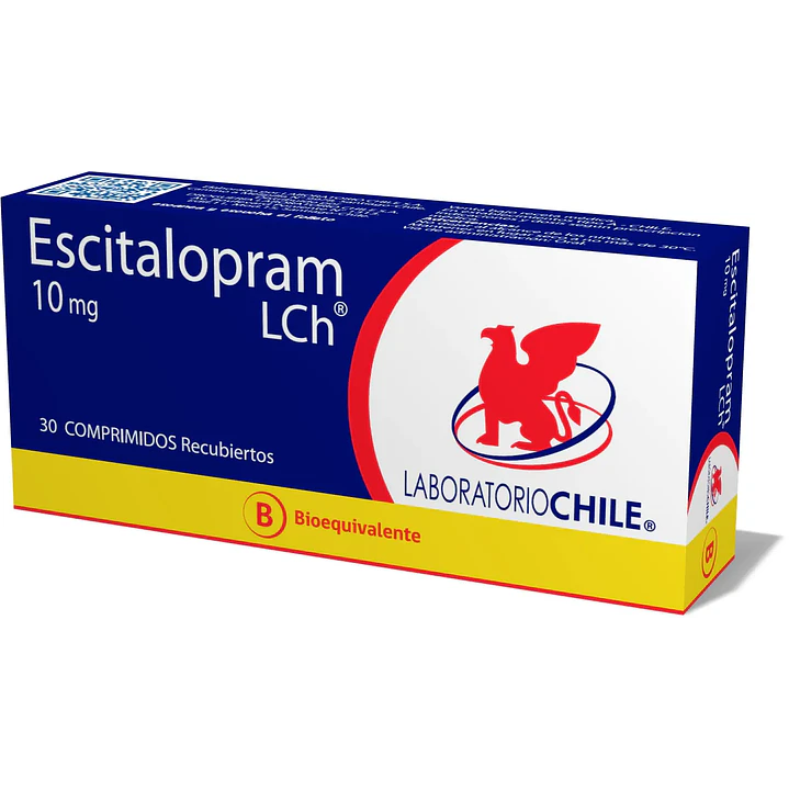 Escitalopram 10 mg Lab Chile x 30 comprimidos recubiertos 1