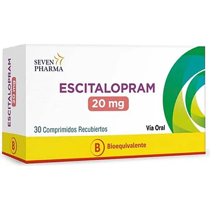 Escitalopram 20 mg Seven Pharma x 30 comprimidos recubiertos