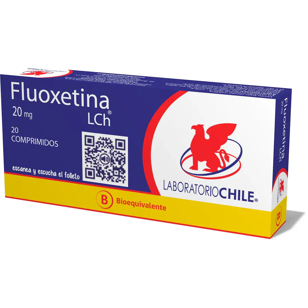 Fluoxetina 20 mg Lab Chile x 20 comprimidos 1