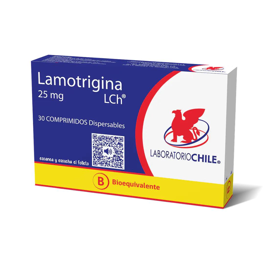 Lamotrigina 25 mg x 30 comprimidos dispersables Lab Chile 1